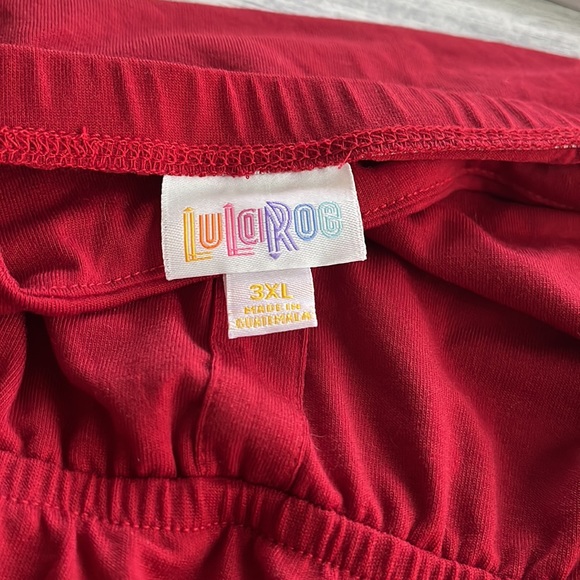 LULAROE Red Amanda dress size 3X - Picture 5 of 8
